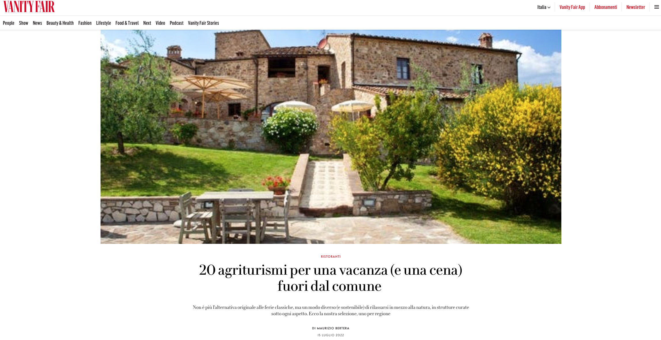 20 agriturismi per una vacanza (e una cena) fuori dal comune