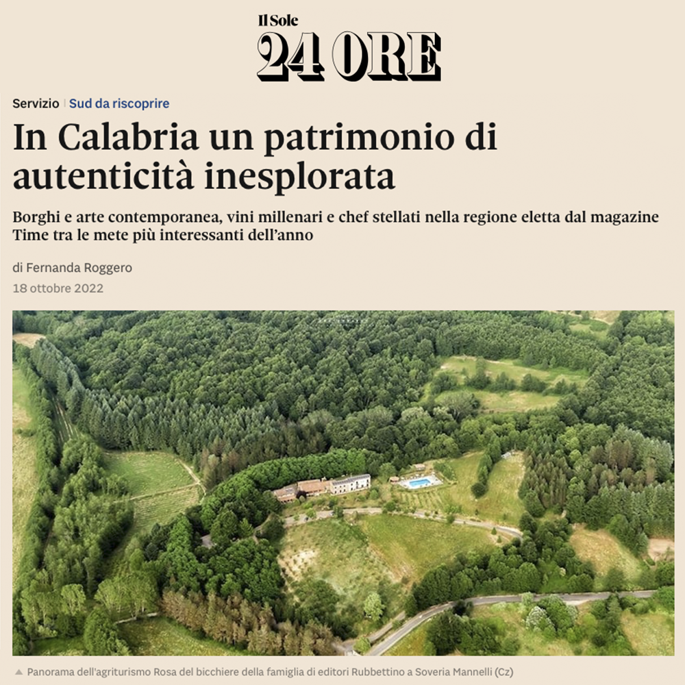 La Rosa nel Bicchiere sul «Sole 24 Ore»