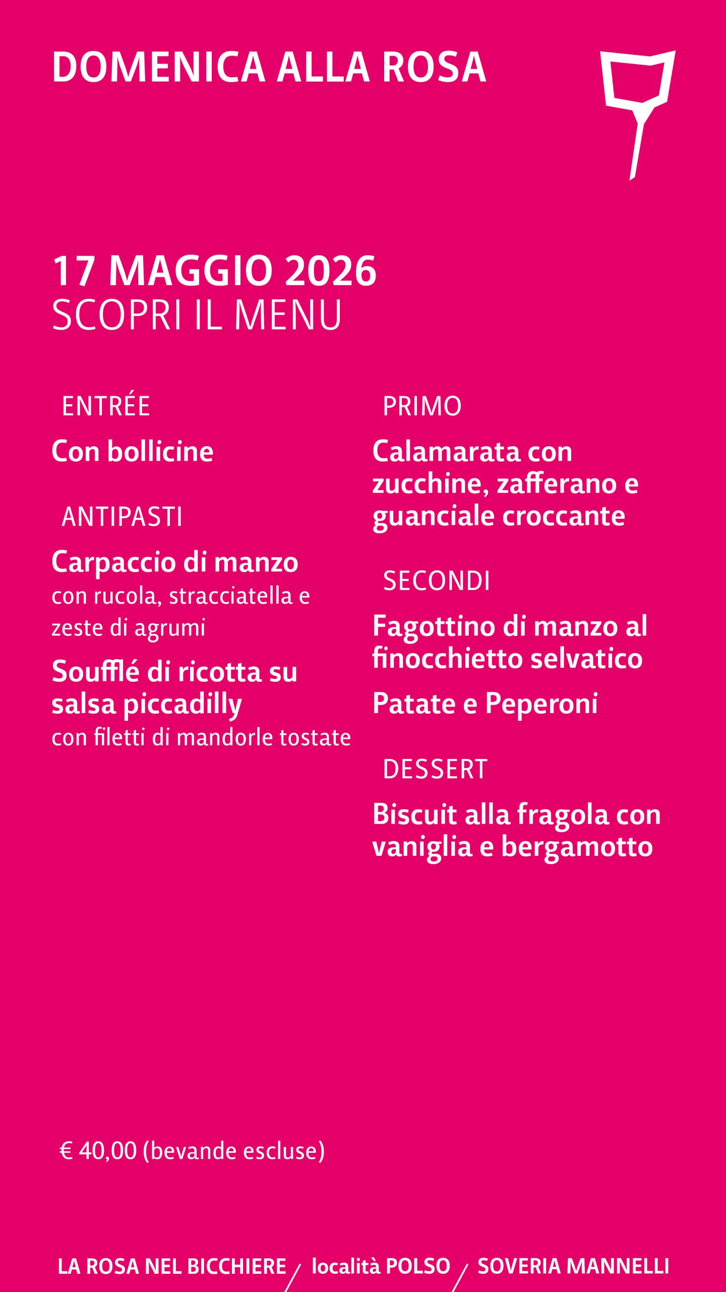 Pranzo di Domenica 17 maggio